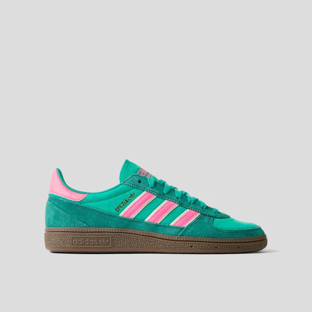 ADIDAS HANDBALL SPEZIAL WOMENS COURT GREEN LUCID PINK SIZE 5.5 MEN